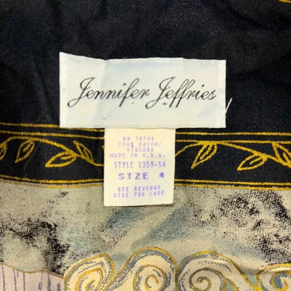 Jennifer Jeffries Women's Asian Sz 4 Short Sleeved Tunic Top Excellent Cond. - Picture 4 of 6